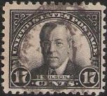 17¢ Woodrow Wilson Black 17-cent U.S. postage stamp picturing Woodrow Wilson