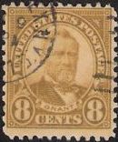 Olive 8-cent U.S. postage stamp picturing Ulysses S. Grant