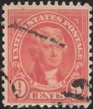 Pink 9-cent U.S. postage stamp picturing Thomas Jefferson
