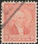 Pink 9-cent U.S. postage stamp picturing George Washington
