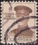 Brown 8-cent U.S. postage stamp picturing John J. Pershing