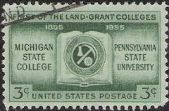 Green 3-cent U.S. postage stamp picturing book