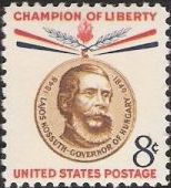8-cent U.S. postage stamp picturing Lajos Kossuth
