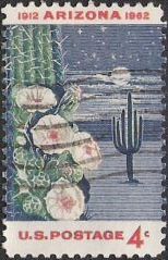 4-cent U.S. postage stamp picturing cacti