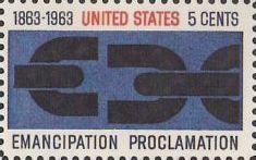 5-cent U.S. postage stamp picturing broken chain