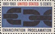 5-cent U.S. postage stamp picturing broken chain