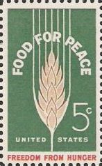 5-cent U.S. postage stamp picturing wheat