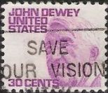 Pink purple 30-cent U.S. postage stamp picturing John Dewey