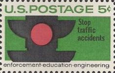 5-cent U.S. postage stamp picturing traffic signal