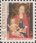 5-cent U.S. postage stamp picturing Memling's Madonna and child painting