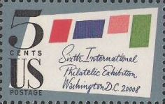 5-cent U.S. postage stamp picturing stylized envelope