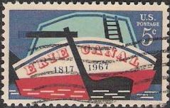 5-cent U.S. postage stamp picturing boat