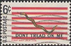 6-cent U.S. postage stamp picturing First Navy Jack flag