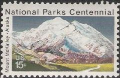 15-cent U.S. postage stamp picturing Mount McKinley