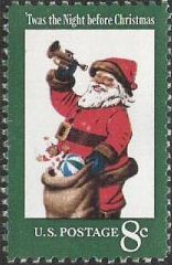 8-cent U.S. postage stamp picturing Santa Claus