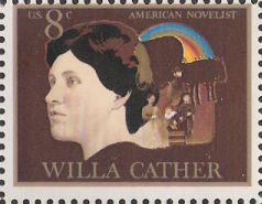 8-cent U.S. postage stamp picturing Willa Cather