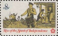 8-cent U.S. postage stamp picturing drummer