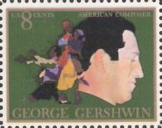 8-cent U.S. postage stamp picturing George Gershwin