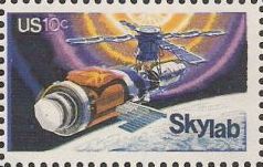 10-cent U.S. postage stamp picturing Skylab
