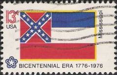 13-cent U.S. postage stamp picturing Mississippi state flag