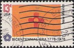 13-cent U.S. postage stamp picturing New Mexico state flag