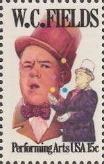 15-cent U.S. postage stamp picturing W.C. Fields