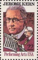 22-cent U.S. postage stamp picturing Jerome Kern and sheet music