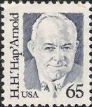 Dark blue 65-cent U.S. postage stamp picturing H.H. 'Hap' Arnold