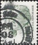 Green 55-cent U.S. postage stamp picturing Alice Hamilton