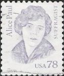 Purple 78-cent U.S. postage stamp picturing Alice Paul