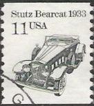 Green 11-cent U.S. postage stamp picturing Stutz Bearcat