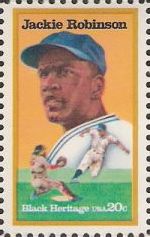 20-cent U.S. postage stamp picturing Jackie Robinson
