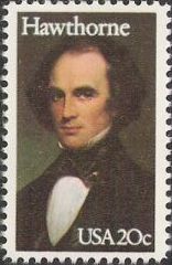 20-cent U.S. postage stamp picturing Nathaniel Hawthorne