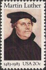 20-cent U.S. postage stamp picturing Martin Luther