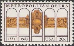 20-cent U.S. postage stamp picturing Metropolitan Opera arches