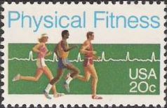 20-cent U.S. postage stamp picturing joggers