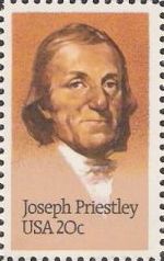20-cent U.S. postage stamp picturing Joseph Priestley