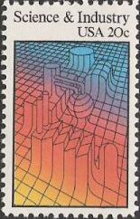 20-cent U.S. postage stamp picturing 3D image