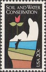 20-cent U.S. postage stamp picturing hand holding flower