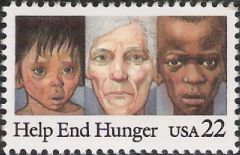 22-cent U.S. postage stamp picturing people