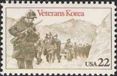 22-cent U.S. postage stamp picturing soldiers
