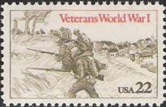 22-cent U.S. postage stamp picturing soldiers