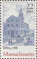 22-cent U.S. postage stamp picturing building