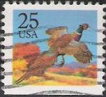 25-cent U.S. postage stamp picturing pheasant