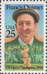 25-cent U.S. postage stamp picturing Francis Ouimet