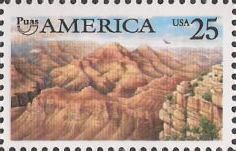 25-cent U.S. postage stamp picturing Grand Canyon