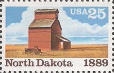 25-cent U.S. postage stamp picturing barn