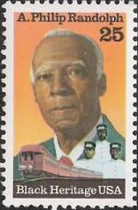 25-cent U.S. postage stamp picturing A. Philip Randolph