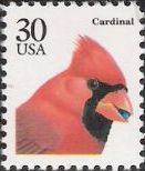 30-cent U.S. postage stamp picturing cardinal