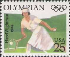 22-cent U.S. postage stamp picturing Hazel Wightman